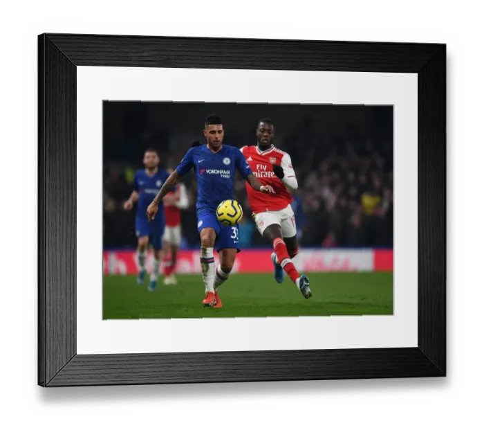 Framed Print : Premier League Rivalry: Chelsea vs. Arsenal at Stamford Bridge (January 2020)