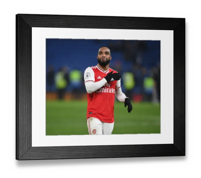 Framed Print : Alexis Lacazette Salutes Arsenal Fans After Chelsea Match, 2020