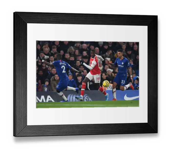 Framed Print : Clash of Titans: Pepe vs. Rudiger - Chelsea vs. Arsenal, Premier League 2019-20