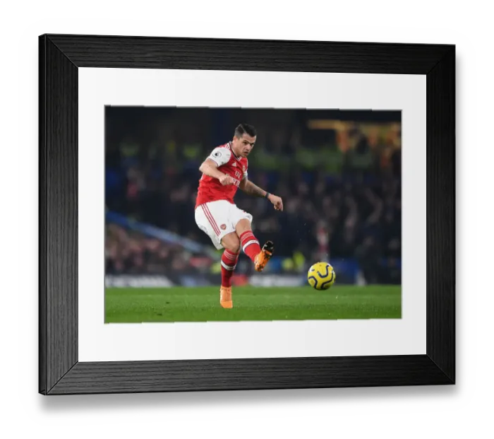 Framed Print : Granit Xhaka in Action: Chelsea vs Arsenal, Premier League 2019-20 Framed Print : Granit Xhaka in Action: Chelsea vs Arsenal, Premier League 2019-20