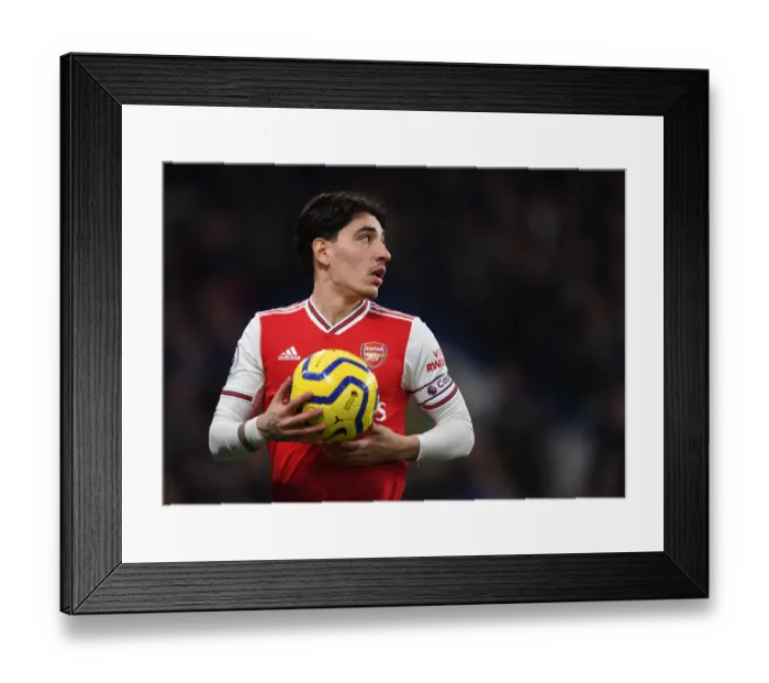 Framed Print : Hector Bellerin's Determined Showdown: Arsenal vs. Chelsea, Premier League Rivalry