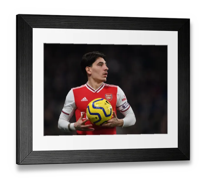 Framed Print : Arsenal's Hector Bellerin Faces Off Against Chelsea in Intense Premier League Showdown