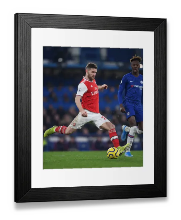 Framed Print : Mustafi in Action: Chelsea vs. Arsenal, Premier League 2019-20 Framed Print : Mustafi in Action: Chelsea vs. Arsenal, Premier League 2019-20