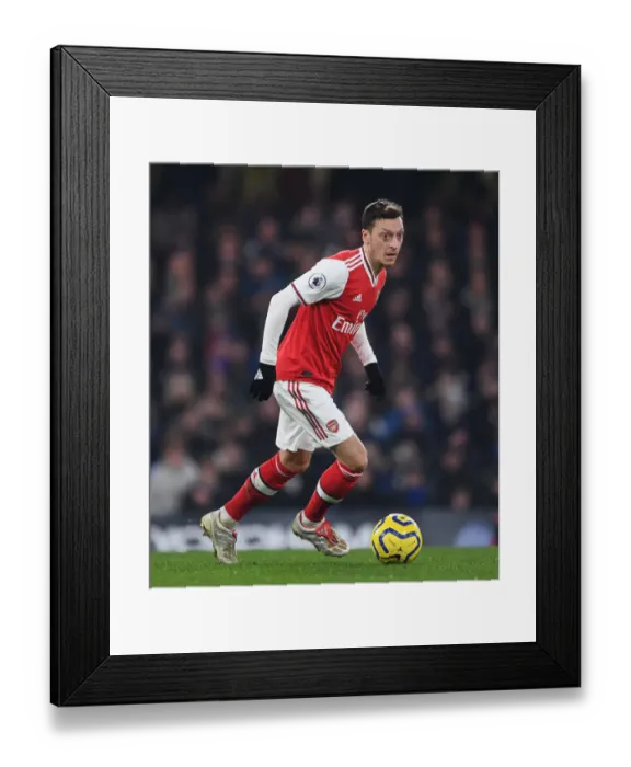 Framed Print : Mesut Ozil in Action: Chelsea vs. Arsenal - Premier League Clash, 2019-2020