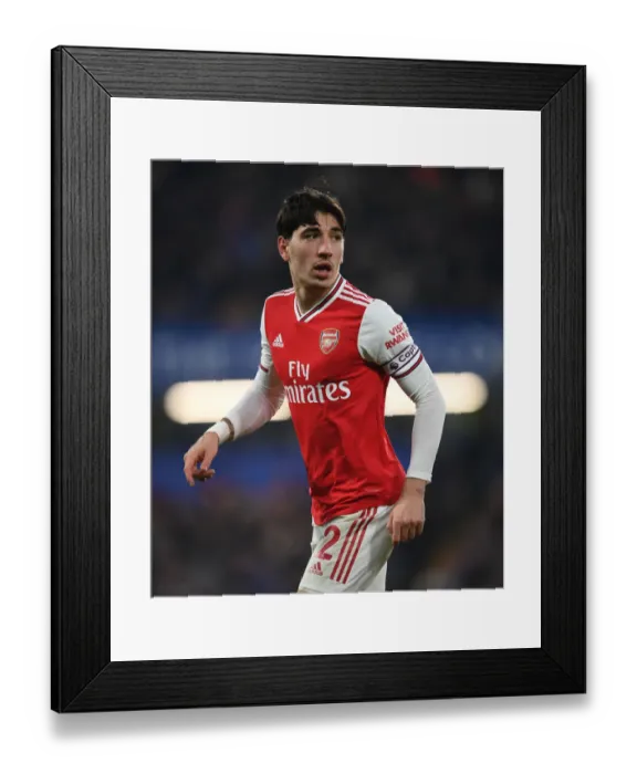 Framed Print : Intense Rivalry: Hector Bellerin's Showdown Against Chelsea in the Premier League