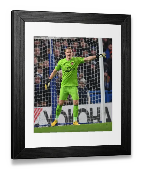 Framed Print : Arsenal's Bernd Leno Faces Off Against Chelsea at Stamford Bridge: Premier League Showdown, London 2020