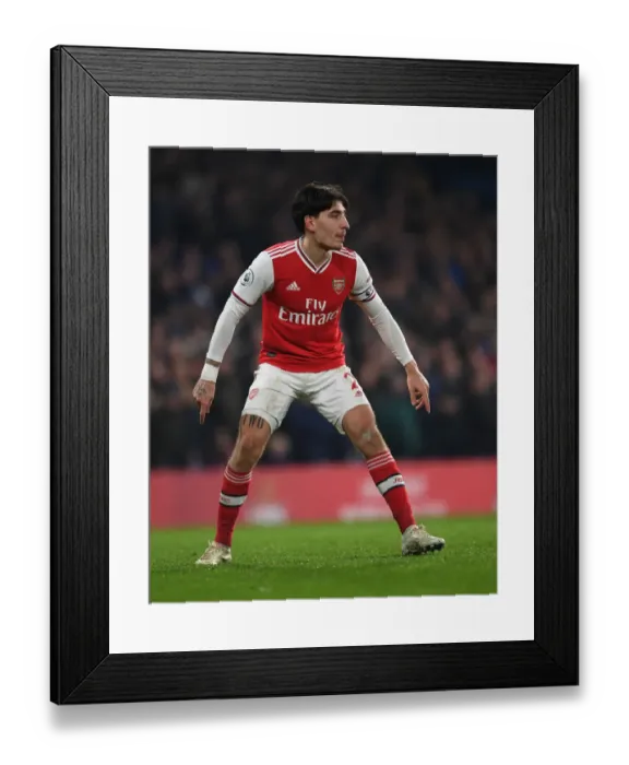 Framed Print : Hector Bellerin Faces Off Against Chelsea in Premier League Showdown