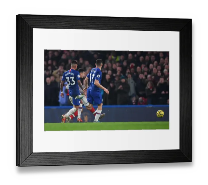Framed Print : Gabriel Martinelli Scores First Goal: Chelsea vs. Arsenal, Premier League 2019-20