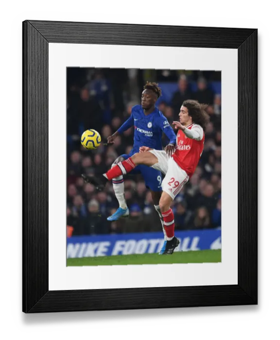 Framed Print : Guendouzi Under Pressure: Chelsea vs. Arsenal, Premier League London Clash (2019-20)