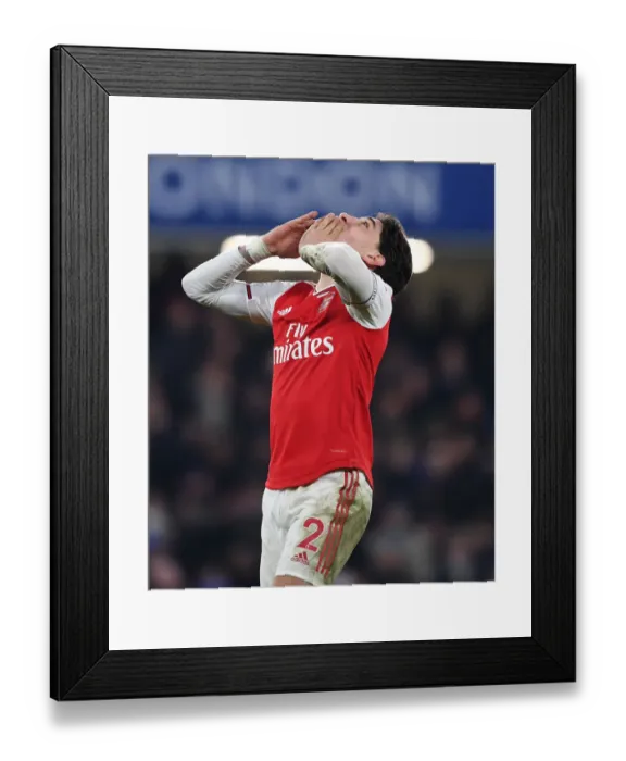Framed Print : Bellerin's Brilliant Strike: Chelsea vs. Arsenal, Premier League 2019-20