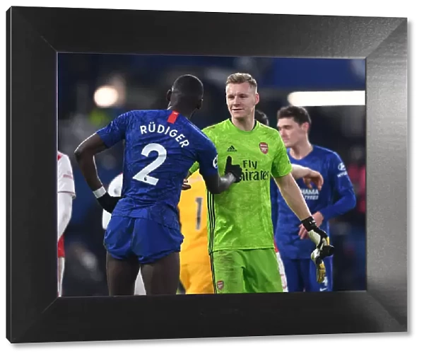 Leno and Rudiger Share a Moment After Intense Chelsea vs. Arsenal Premier League Clash