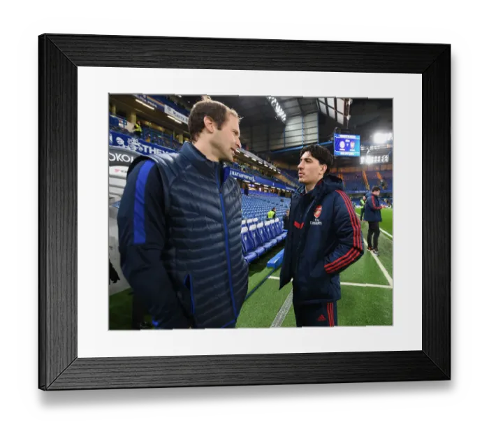 Framed Print : Hector Bellerin and Petr Cech Reunited: Chelsea vs. Arsenal, Premier League 2020 Framed Print : Hector Bellerin and Petr Cech Reunited: Chelsea vs. Arsenal, Premier League 2020
