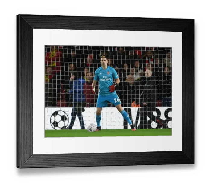 Framed Print : Emi Martinez in Action: Arsenal's Goalkeeper Shines in FA Cup Clash against AFC Bournemouth