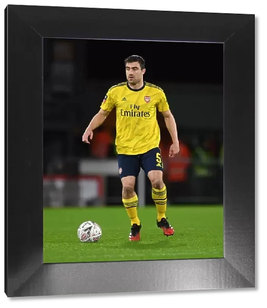 Arsenal's Sokratis in Action against AFC Bournemouth in FA Cup Fourth Round