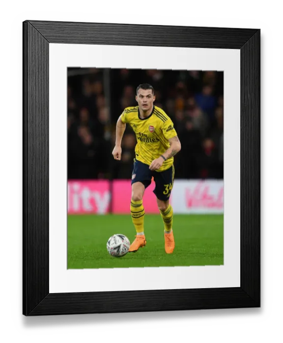 Framed Print : Granit Xhaka's Brilliant Midfield Performance: Arsenal Triumphs over AFC Bournemouth in FA Cup Clash Framed Print : Granit Xhaka's Brilliant Midfield Performance: Arsenal Triumphs over AFC Bournemouth in FA Cup Clash