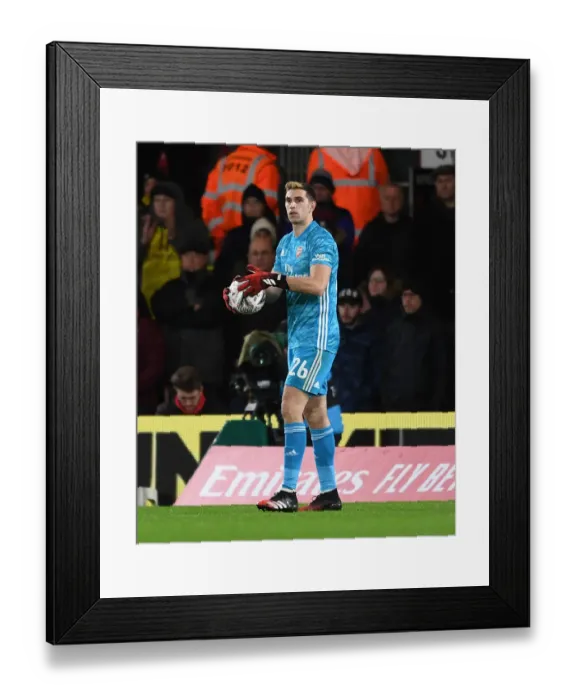Framed Print : Arsenal's Emi Martinez in Action against AFC Bournemouth in FA Cup Fourth Round