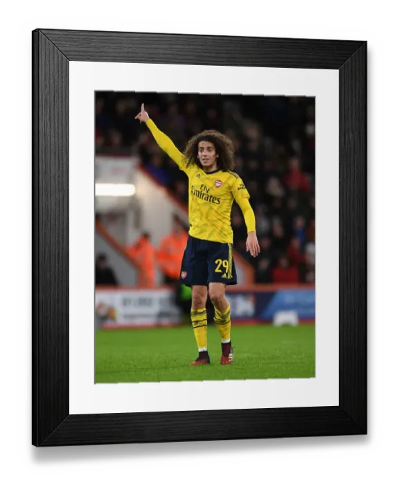 Framed Print : Matteo Guendouzi: Arsenal's Midfield Maestro in FA Cup Action vs. AFC Bournemouth