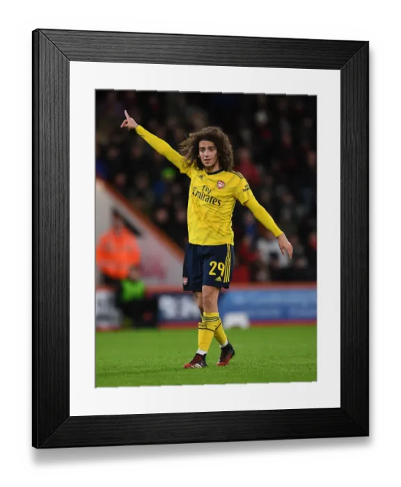 Framed Print : Guendouzi in Action: Arsenal's FA Cup Battle at AFC Bournemouth