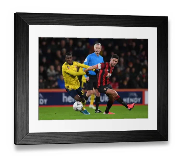 Framed Print : Arsenal's Nketiah vs. Surman: A FA Cup Battle at Bournemouth Framed Print : Arsenal's Nketiah vs. Surman: A FA Cup Battle at Bournemouth
