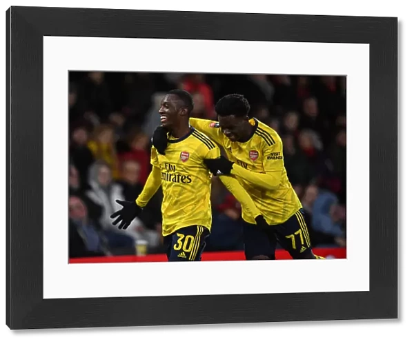 Arsenal's Nketiah and Saka Celebrate Goals in FA Cup Fourth Round Win over Bournemouth