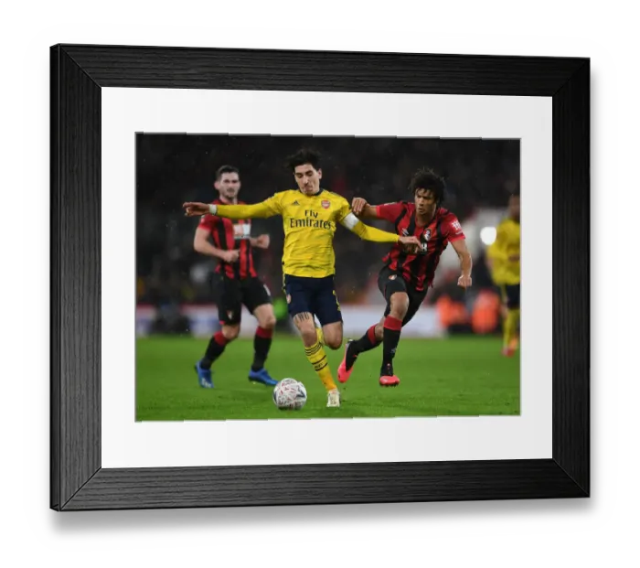 Framed Print : Bellerin vs Ake: Clash in the FA Cup Fourth Round - Arsenal vs AFC Bournemouth