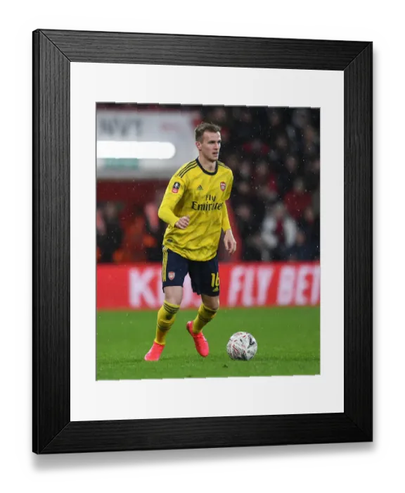 Framed Print : Rob Holding in Action: Arsenal's FA Cup Battle at AFC Bournemouth