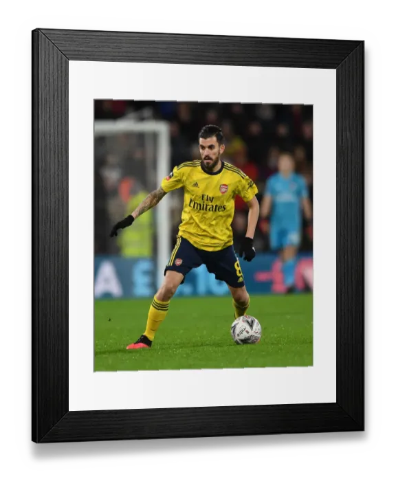 Framed Print : Arsenal's Dani Ceballos in Action against AFC Bournemouth in FA Cup Clash