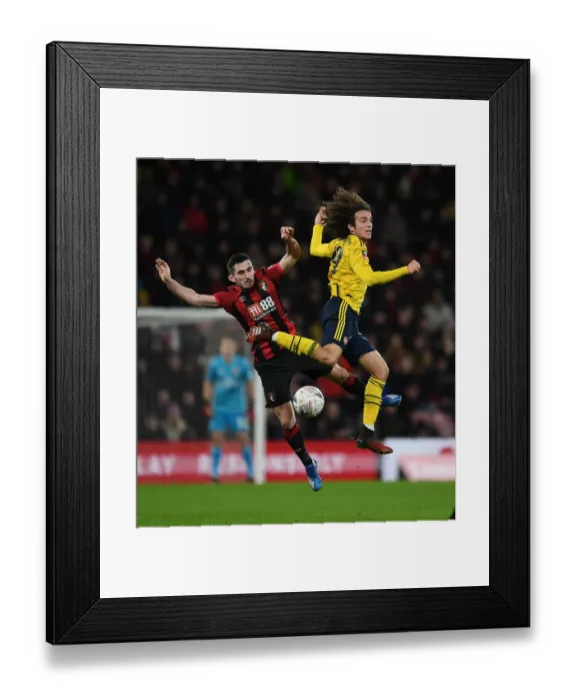 Framed Print : Guendouzi vs. Cook: Clash in the FA Cup Fourth Round Between AFC Bournemouth and Arsenal