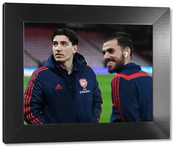 Arsenal Players Hector Bellerin and Dani Ceballos Before FA Cup Fourth Round Match vs AFC Bournemouth