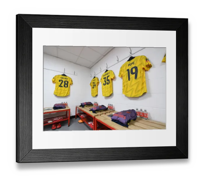 Framed Print : Arsenal's FA Cup Preparations: A Peek into Arsenal's Changing Room at AFC Bournemouth's Vitality Stadium Framed Print : Arsenal's FA Cup Preparations: A Peek into Arsenal's Changing Room at AFC Bournemouth's Vitality Stadium