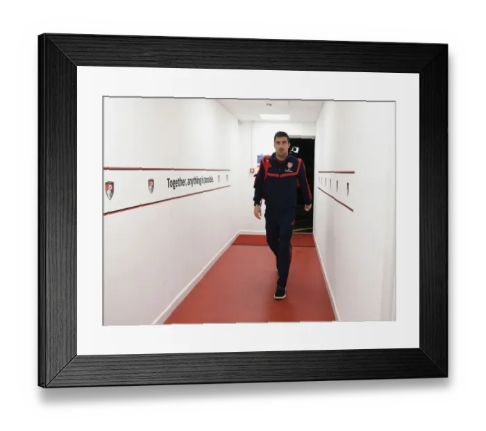 Framed Print : Arsenal's Sokratis Arrives at Vitality Stadium for FA Cup Fourth Round Match vs AFC Bournemouth Framed Print : Arsenal's Sokratis Arrives at Vitality Stadium for FA Cup Fourth Round Match vs AFC Bournemouth