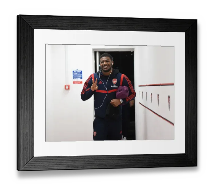 Framed Print : Arsenal's Ainsley Maitland-Niles Arrives at Vitality Stadium for FA Cup Fourth Round Match vs AFC Bournemouth
