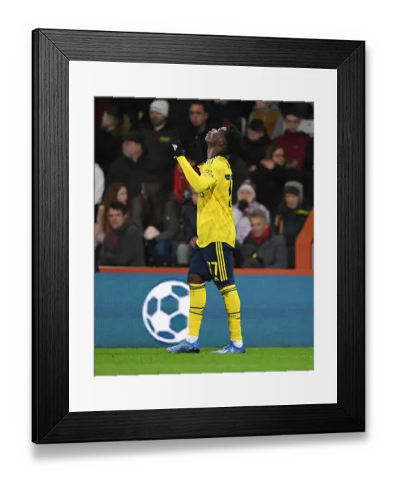 Framed Print : Saka Scores First: Arsenal Advances in FA Cup with Victory Over Bournemouth