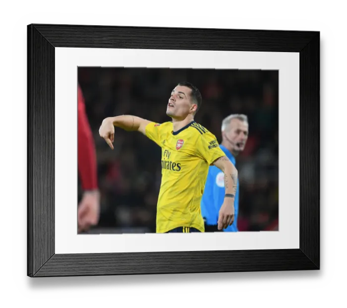 Framed Print : Granit Xhaka: Arsenal's Midfield Mastermind Dazzles in FA Cup Battle against AFC Bournemouth Framed Print : Granit Xhaka: Arsenal's Midfield Mastermind Dazzles in FA Cup Battle against AFC Bournemouth