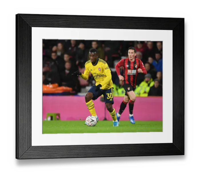 Framed Print : Arsenal's Eddie Nketiah Shines in FA Cup Clash Against AFC Bournemouth Framed Print : Arsenal's Eddie Nketiah Shines in FA Cup Clash Against AFC Bournemouth