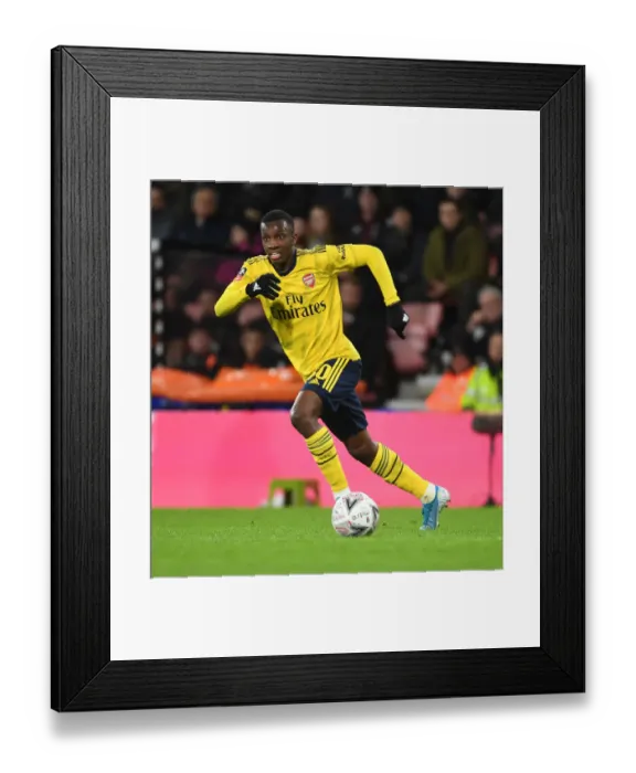 Framed Print : Arsenal's Eddie Nketiah Stars in FA Cup Victory over AFC Bournemouth Framed Print : Arsenal's Eddie Nketiah Stars in FA Cup Victory over AFC Bournemouth