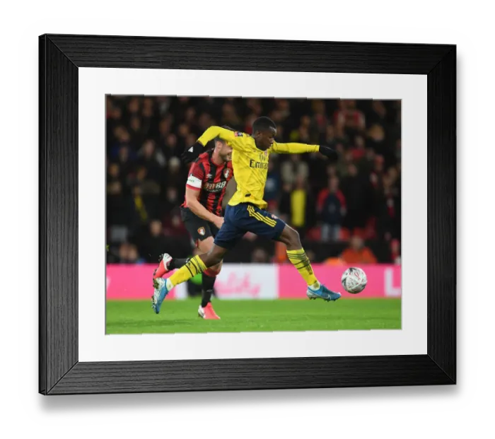 Framed Print : Arsenal's Eddie Nketiah in FA Cup Action: Arsenal vs. AFC Bournemouth Framed Print : Arsenal's Eddie Nketiah in FA Cup Action: Arsenal vs. AFC Bournemouth