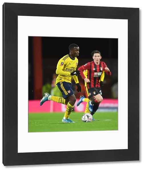 Arsenal's Eddie Nketiah in FA Cup Action: Arsenal vs AFC Bournemouth