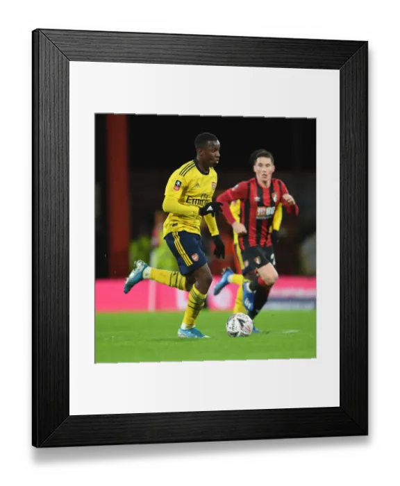 Framed Print : Arsenal's Eddie Nketiah in FA Cup Action: Arsenal vs AFC Bournemouth Framed Print : Arsenal's Eddie Nketiah in FA Cup Action: Arsenal vs AFC Bournemouth
