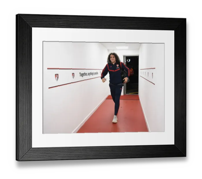 Framed Print : Arsenal's Guendouzi Arrives at Vitality Stadium Ahead of FA Cup Clash vs. AFC Bournemouth