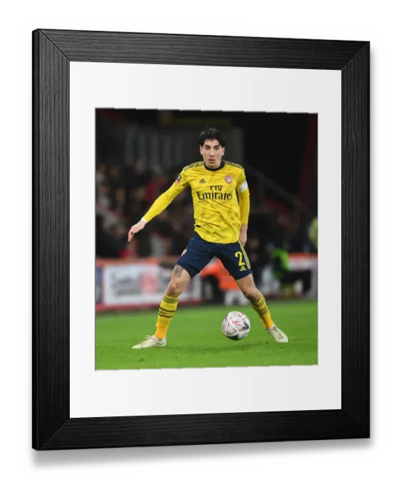Framed Print : Arsenal's Hector Bellerin Faces Off Against AFC Bournemouth in FA Cup Clash
