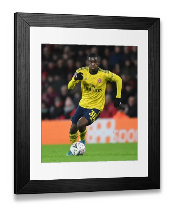 Framed Print : Arsenal's Eddie Nketiah in Action: FA Cup Clash Against AFC Bournemouth