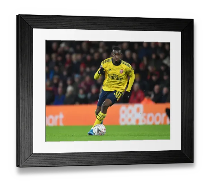 Framed Print : Arsenal's Eddie Nketiah Shines in FA Cup Fourth Round Clash Against AFC Bournemouth