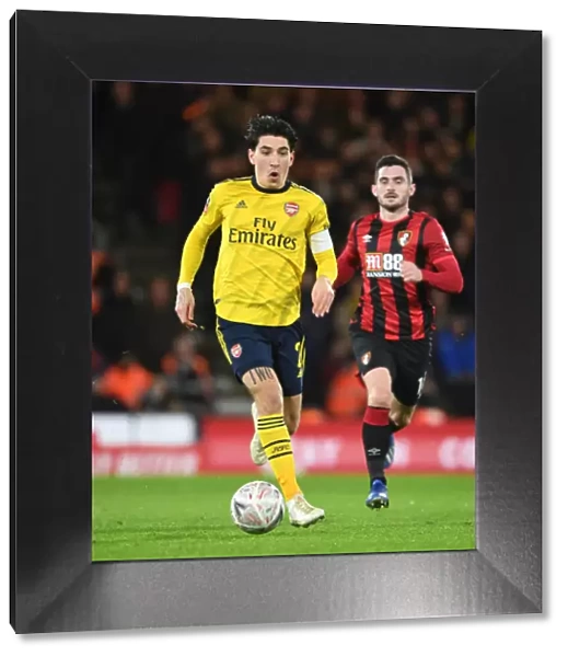 Arsenal's Hector Bellerin in Action against AFC Bournemouth during FA Cup Match