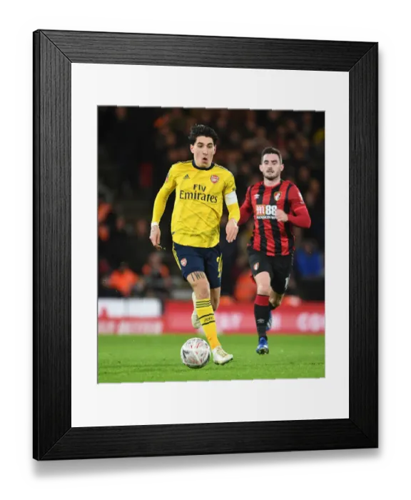 Framed Print : Arsenal's Hector Bellerin in Action against AFC Bournemouth during FA Cup Match