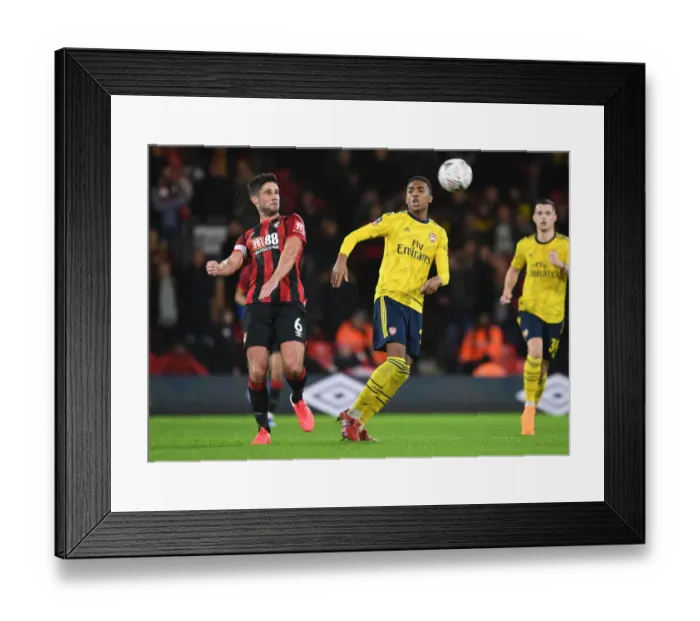 Framed Print : Arsenal's Joe Willock and Andrew Surman Clash in Intense FA Cup Fourth Round Match Framed Print : Arsenal's Joe Willock and Andrew Surman Clash in Intense FA Cup Fourth Round Match