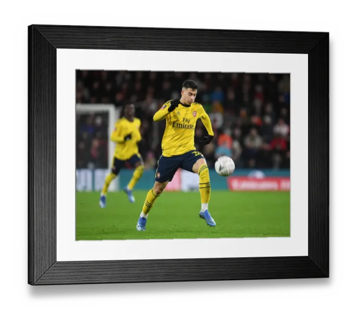 Framed Print : Arsenal's Gabriel Martinelli Shines in FA Cup Clash Against AFC Bournemouth