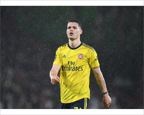 Granit Xhaka in Action: Arsenal vs. AFC Bournemouth, FA Cup Fourth Round