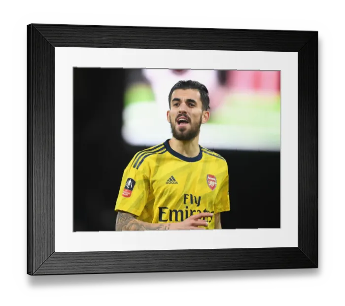 Framed Print : Arsenal's Dani Ceballos in Action against AFC Bournemouth in FA Cup Fourth Round