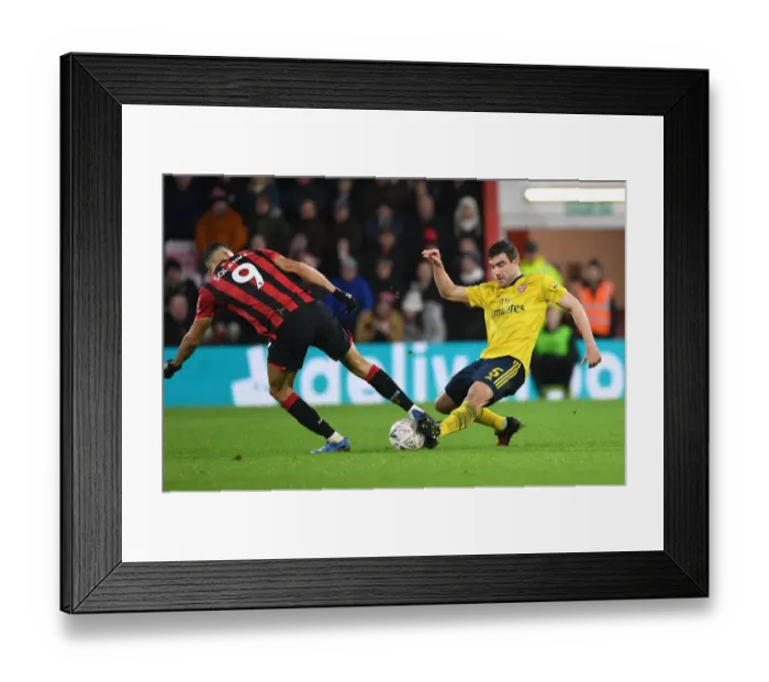Framed Print : Arsenal vs. AFC Bournemouth: FA Cup Fourth Round Battle at Vitality Stadium
